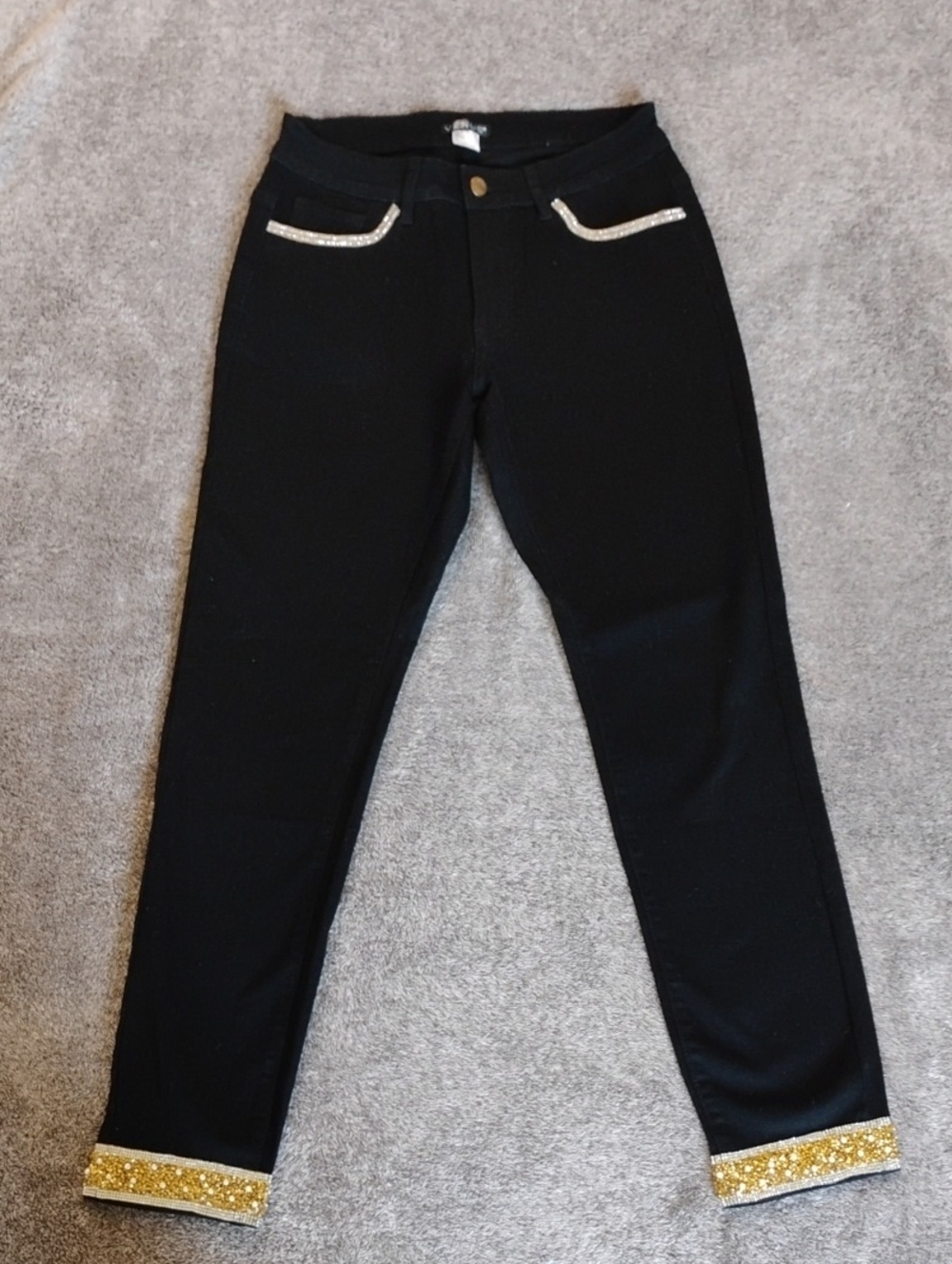 Venus Fame Embellished Black Jeans
